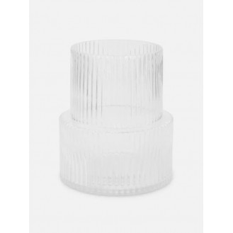 Transparent Ribbed vase 