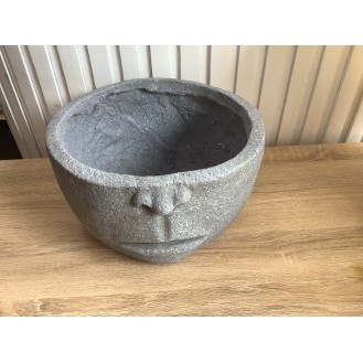 Concrete stone flower pot