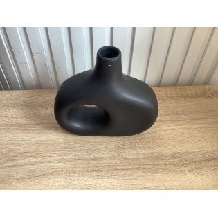 Matte black vase