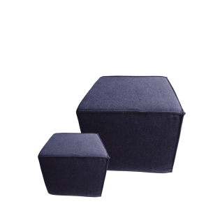 Dark grey ottoman cube